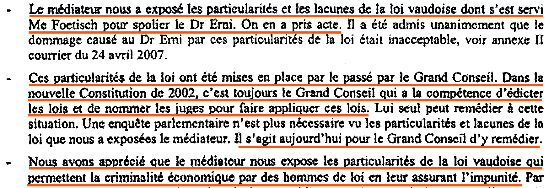 C'est le Grand Conseil qui écrit le code pénal